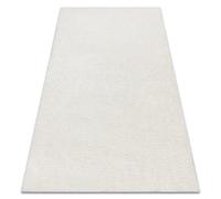 Alfombra BUENOS 7001 shaggy liso de un solo color blanco 80x150 cm