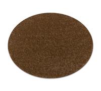 Alfombra BUENOS circulo 6650 shaggy liso de un solo color beige circulo 100 cm