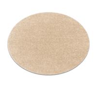 Alfombra BUENOS circulo 6652 shaggy liso de un solo color crema circulo 200 cm