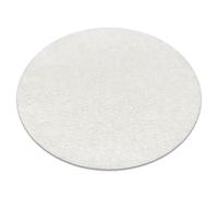 Alfombra BUENOS circulo 7001 shaggy liso de un solo color blanco circulo 150 cm