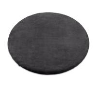 Alfombra BUNNY círculo antracita Imitación de piel de conejo circulo 160 cm