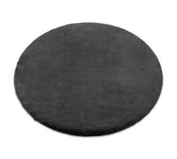 Alfombra BUNNY círculo antracita Imitación de piel de conejo circulo 80 cm