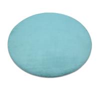 Alfombra BUNNY círculo Imitación de piel de conejo zafiro circulo 80 cm