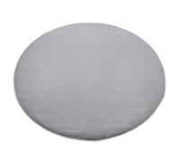 Alfombra BUNNY círculo plateado Imitación de piel de conejo circulo 160 cm