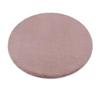 Alfombra BUNNY círculo rosa Imitación de piel de conejo circulo 100 cm