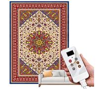 Alfombra calefactada eléctrica de grafeno, tapete calefactor para el suelo del salón, calentador de pies, control inteligente de temperatura, calentamiento rápido(D,80x160cm)