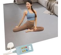 Alfombra calefactora, calefactor de suelo radiante, alfombra eléctrica de grafeno con temperatura ajustable y temporizador de 12 horas, por suelo radiante para sala de yoga(200x60cm)