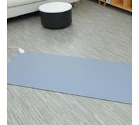 Alfombra calefactora eléctrica, calentador de pies con temporizador, de cuero artificial, resistente al desgaste y a los arañazos, calefactor de suelo impermeable(31.5x78.74in)