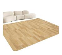 Alfombra calefactora infrarroja con temporizador y temperatura ajustable, diseño de madera, calentamiento rápido, ideal para el hogar, el ejercicio, el yoga o el dormitorio(D,50x100cm)