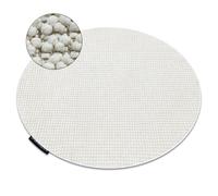 Alfombra CASABLANCA LOOP círculo blanco lazo suave circulo 80 cm