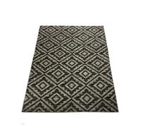 Alfombra chenilla (200x140 cm) rombos negro