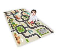 Alfombra Coches Infantil de juego para niños Ciudad Carretera para Jugar con Coches para coches de juguete, para aprender a estudiar, para niños, dormitorio, sala de juegos, decoración(A,80x120cm)