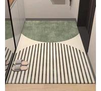 Alfombra Cocina 40X60Cm Verde Negro Alfombra Vinilica 2 Cuero Alfombras Cocina Antideslizante,Alfombra De Pasillo De PVC Impermeable,Antideslizante Y Resistente Antifatiga Al Aceite