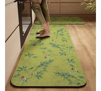 Alfombra Cocina 50X80Cm Pájaro Rojo Alfombra Vinilica Cocina Cuero,Modernas Lavable Antideslizante Anti Fatiga para Pasillo, Comedor,Hogar Alfombrilla Cocina