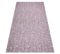 Alfombra COLOR 47373260 SISAL líneas triangulos espina de pescado violet / beige 80x150 cm