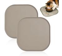 Alfombra Comedero Perro - 2 Piezas Silicona Alfombrilla Comedero Perro 26 * 26 cm Alfombras para Comederos Perros y Gatos para Comederos y Bebederos