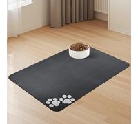 Alfombra Comedero Perro, 40x60cm Alfombra Comedero Gato, Gris Tapete para Comer Perros y Gatos Impermeable Antideslizante, Superabsorbente, Tierra de Diatomeas, para la alimentación de Mascotas