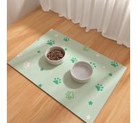 Alfombra Comedero Perro 40x60cm, Alfombrilla Absorbente para Comida y Agua de Perros, Alfombrilla de Goma para Comida de Mascotas, Alfombra para Gatos Impermeable de Mascotas