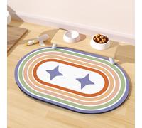 Alfombra Comedero Perro, Alfombra Absorbentes Comedero Gato y Perro, 51x30,5CM Fácil de Guardar Tapete para Comer Perros y Gatos, Esterilla de Goma Alimentar para Mascota con Múltiples Colores