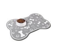 Alfombra Comedero Perro Tapete De Alimentación For Mascotas Con Forma Hueso, Secado Rápido, Base Goma Antideslizante Y Resistente A Las Manchas Barro. Ideal For Comederos Perros Gatos(Color 2,40x60cm)