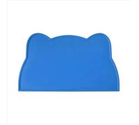Alfombra Comedero Perro Tapete de alimentación Silicona for Mascotas, tapete Lavable fácil Limpiar for Comida Gatos, vajilla Resistente a la Suciedad for y Perros Fácil de Limpiar(Dark Blue)