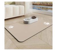 Alfombra Comedero Perro Tapete for Comida de Mascotas, Resistente a la Suciedad, a los arañazos y a derrames, Color sólido, con una Sola Huella Pata Antideslizante(Color 5,50x80cm)