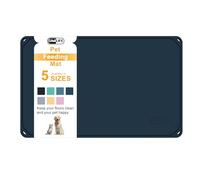 Alfombra Comedero Perro y Gato, Gimilife Silicona Impermeable Alfombrilla Comedero Perro y Gato, Borde Elevado para Evitar Que Se derrame Agua o Alimentos