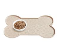 Alfombra Comedero Perro y Gatos, Antideslizante Impermeable de Silicona con Borde Elevado para Perros y Gatos Pequeños y Medianos