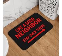 Alfombra como Un Buen Vecino Quédate Allí Suaves Alfombra Entrada Interior Duradera Trampa De Tierra para Balcón Jardín Baño 60X40Cm