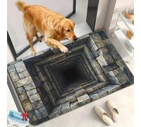 Alfombra con agujeros 3D 2026, alfombra de ilusión óptica, el perro tiene miedo de la alfombra 3D, alfombras que parecen un agujero, felpudo visual antideslizante, para dormitorio, sala de estar o