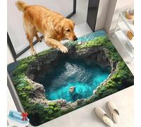 Alfombra con agujeros 3D 2026, alfombra de ilusión óptica, el perro tiene miedo de la alfombra 3D, alfombras que parecen un agujero, felpudo visual antideslizante, para dormitorio, sala de estar o