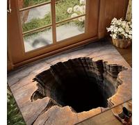 Alfombra con agujeros 3D 2026, el perro tiene miedo de la alfombra 3D, alfombra que parece un agujero, alfombras de ilusión óptica, antideslizante, para dormitorio, sala de estar para decorar o jugar