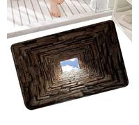 Alfombra con agujeros 3D - Alfombrilla divertida antideslizante de 31,5 x 19,7 pulgadas | Alfombras 3D Ilusión óptica para el hogar, vacaciones, de Año Nuevo, entrada, sala de estar, dormitorio