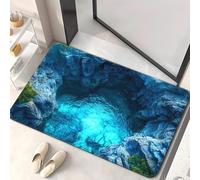 Alfombra con efecto 3D Vortex diseño de animales marinos fondo ilusión óptica con delfines tortugas marinas alfombra lavable y antideslizante para la entrada el salón y la decoración del hogar