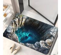 Alfombra con efecto 3D Vortex diseño de animales marinos fondo ilusión óptica con delfines tortugas marinas alfombra lavable y antideslizante para la entrada el salón y la decoración del hogar