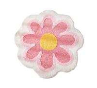 Alfombra con Forma de Flor, Linda Alfombra de Margarita, Alfombras de Baño de Flores, Alfombra Redonda de 23,6 Pulgadas, Alfombra de Baño Antideslizante Absorbente de Agua, Alfombra Suave para(Rosa)
