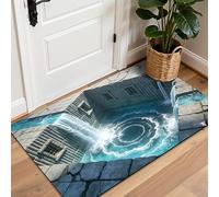 Alfombra con Ilusión Óptica 3D, Tapete de Piso con Ilusión Visual, Estable y Antideslizante, Resistente A Los Arañazos, para La Entrada, La Sala de Estar(Natural2,Large)
