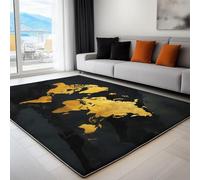 Alfombra Cuarto del bebé 120 x 180cm Mapa del mundo minimalismo Alfombras Habitacion Antideslizante Lavable Lavadora Moderna Carpete Dormitorio Sala Pie Cama Pelo Corto Pasillo Carpet, Mármol negro