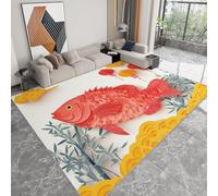 Alfombra Cuarto del Bebé Pez Nubes Auspiciosas Estilo Recorte de Papel 140 x 200 cm Alfombras, Habitacion Antideslizante Moderna Carpete Dormitorio Sala Comedor Pie Cama Pelo Corto Pasillo Carpet