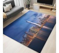 Alfombra Cuarto del Bebé Skyline de Nueva York arquitectura urbana 160 x 230 cm Alfombras, Habitacion Antideslizante Moderna Carpete Dormitorio Sala Comedor Pie Cama Pelo Corto Pasillo Carpet