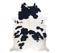 Alfombra Cuero de vaca artificial Vaca G5069-1 blanco Cuero negro 180x220 cm