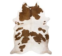 Alfombra Cuero de vaca artificial Vaca G5069-2 blanco Cuero marrón 155x195 cm