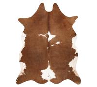 Alfombra Cuero de vaca artificial Vaca G5070-2 marrón Cuero blanco 100x150 cm