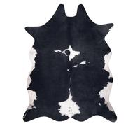 Alfombra Cuero de vaca artificial Vaca G5070-3 negro Cuero blanco 180x220 cm