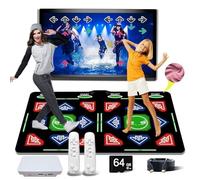Alfombra Danza HDMI 64GB: 1000 juegos, 885 canciones y 81 vídeos. Diversión infinita: danza, yoga, aeróbic y deporte. Franela suave, ideal para niños y TV. ¡Fitness y entretenimiento total en casa!