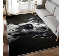 Alfombra de 140 x 200 cm, diseño de manchas marrones, fácil de limpiar, diseño de animales, gran danés alemán, alfombra de pelo corto para salón, dormitorio, comedor, cocina, pasillo, habitación
