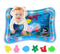 Alfombra de Agua Bebé - Alfombra Sensorial Inflable para Bebés - Tapete de Actividades para Estimulación y Desarrollo - 100% Libre de BPA - Juguete de Agua para Bebés - PAC3 - Azul - Avec Maman