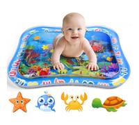 Alfombra de Agua Bebe Inflable para Juegos, XXL 95x76cm Tummy Time Mat, Tapete de Agua para Bebé, Suave Alfombrilla de Juego sin BPA, Water Mat Juguete Sensorial para Bebé Regalo, 3 a 24 Meses