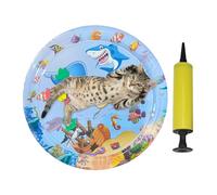 Alfombra de agua para gatos | Alfombra para gatos llena de agua - Alfombra inflable refrescante y resistente al agua con bomba para mascotas, perros, jugar por dentro y por fuera