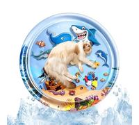 Alfombra de Agua para Gatos Cojín Hinchable con Patrón de Peces Flotantes